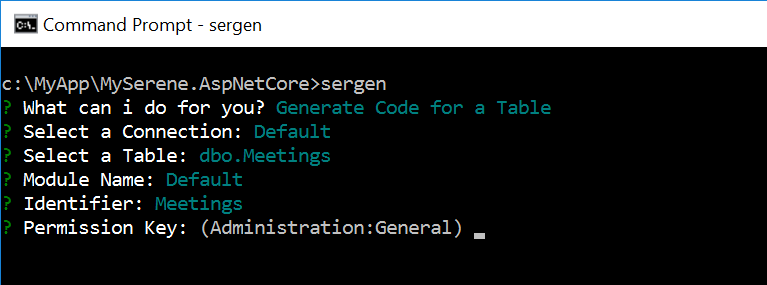 Sergen Tables