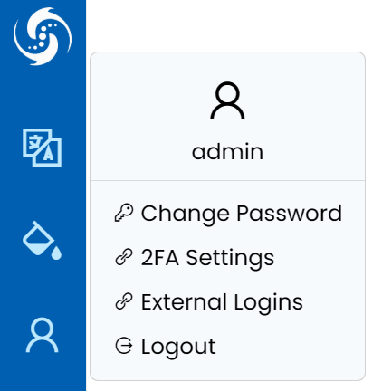 2FA Settings User Menu