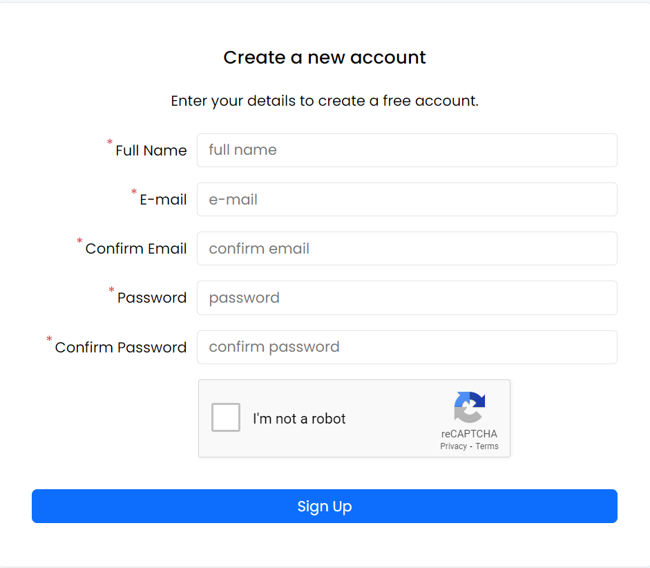 Captcha in login