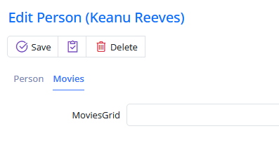 Person Dialog with Initial Tabs