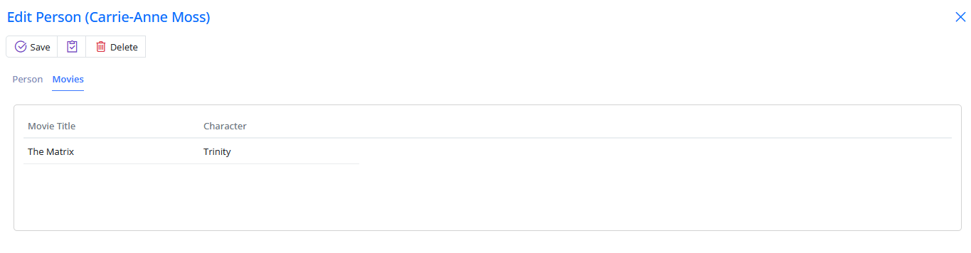 Person Dialog with Movies Filtered