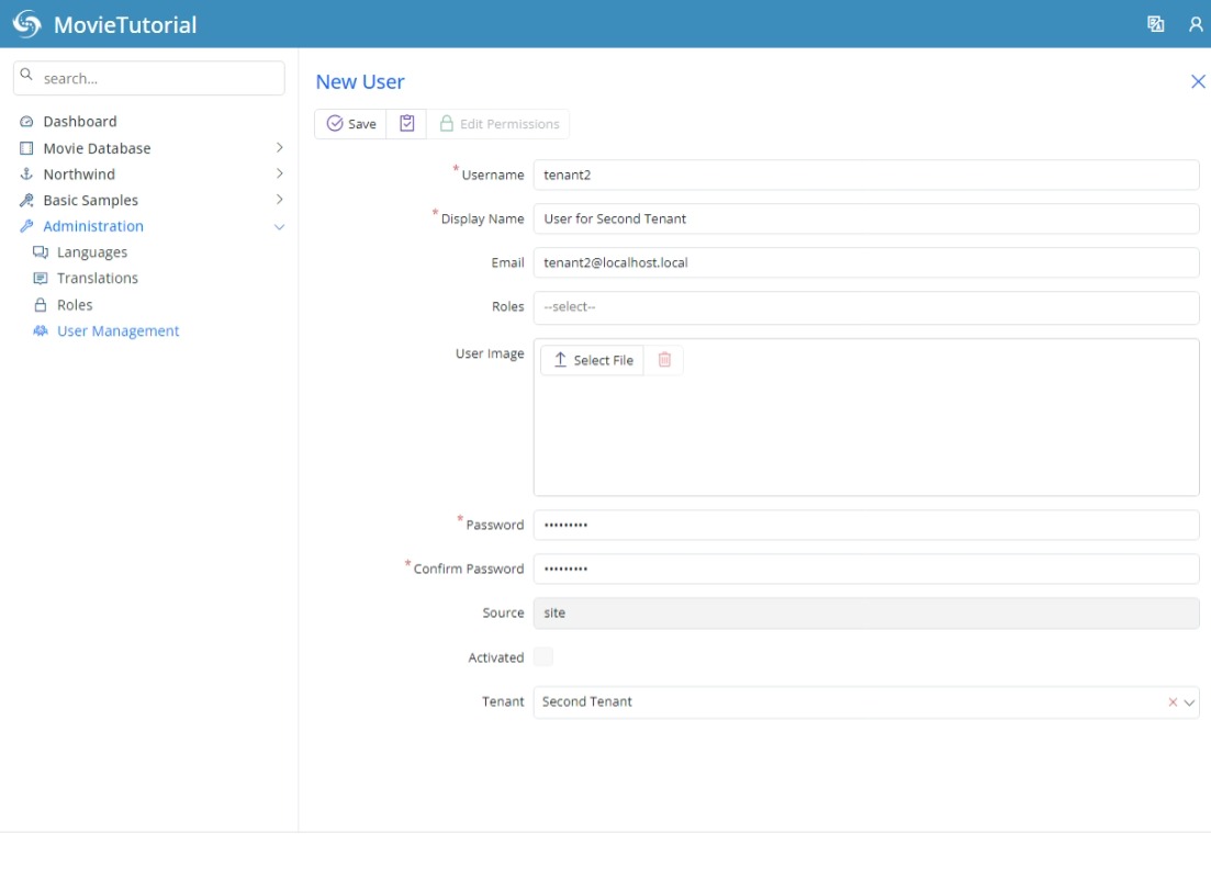  Tenant2  User