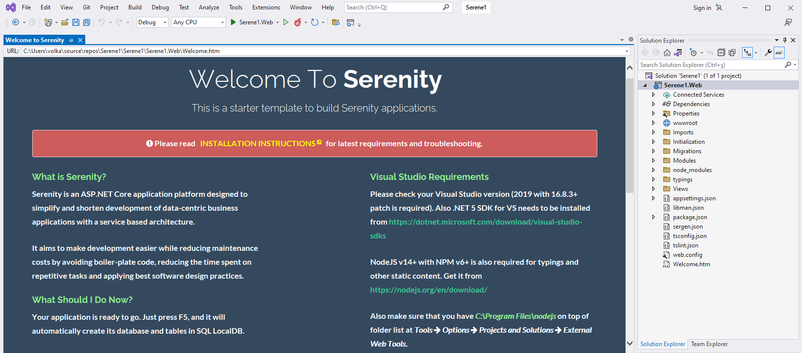 Initial Solution Content